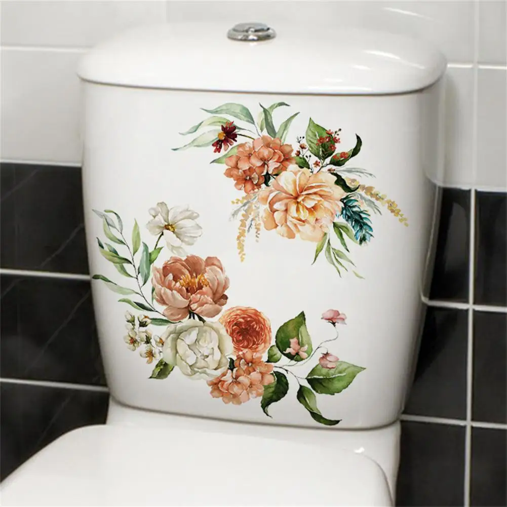 YOUZI ПВХ наклейка на туалет и ванную Креативные наклейки на стену туалета 3D Настенное художественное украшение Аксессуары для домашней комнаты (20x30 см) . ' - ' . 0