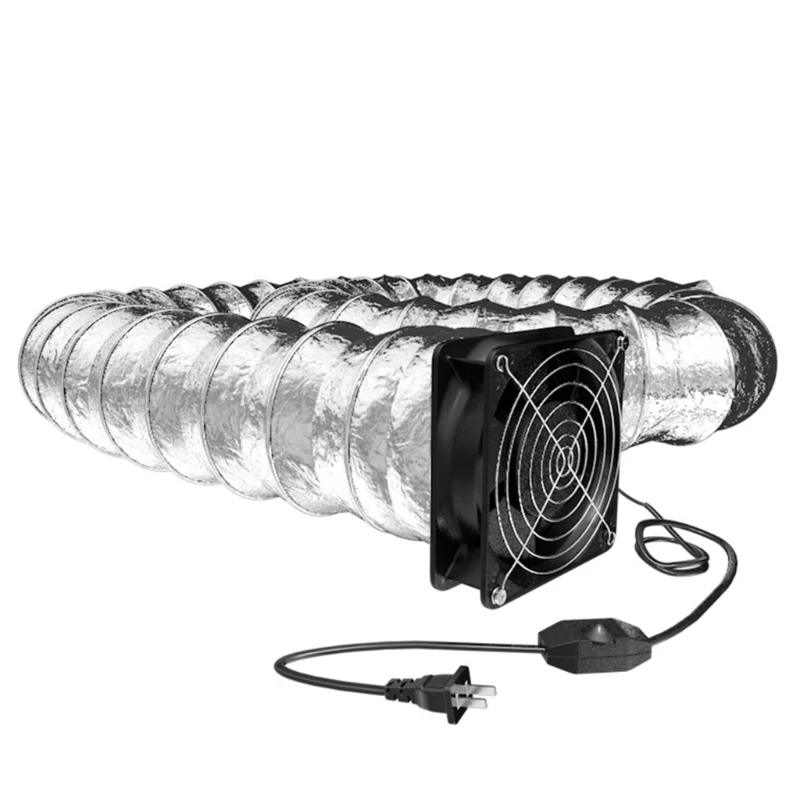Вытяжной вентилятор, воздуховод, вытяжка для окон, Туалет, кухня, промышленный вентилятор с регулируемой скоростью вращения, с воздуховодным шлангом E7CB . ' - ' . 0