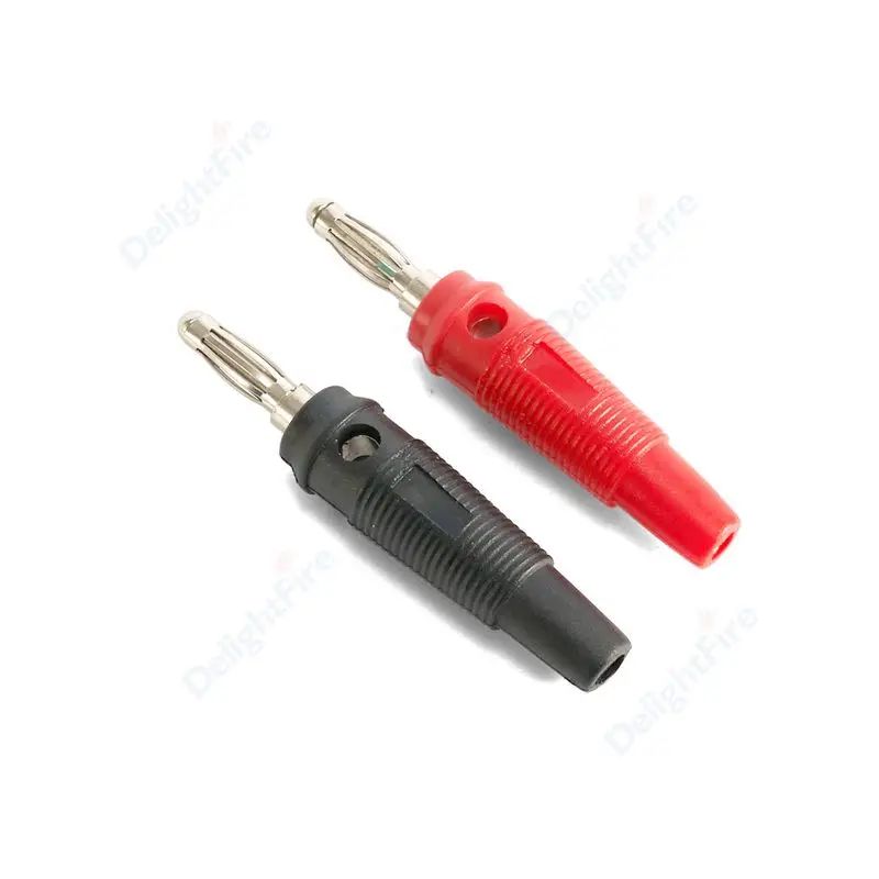 Красный черный 4.0 мм банан штекер разъемы стороны пайки Штабелируемый аудио винтовой домкрат адаптер для видео музыкальный динамик провода . ' - ' . 0