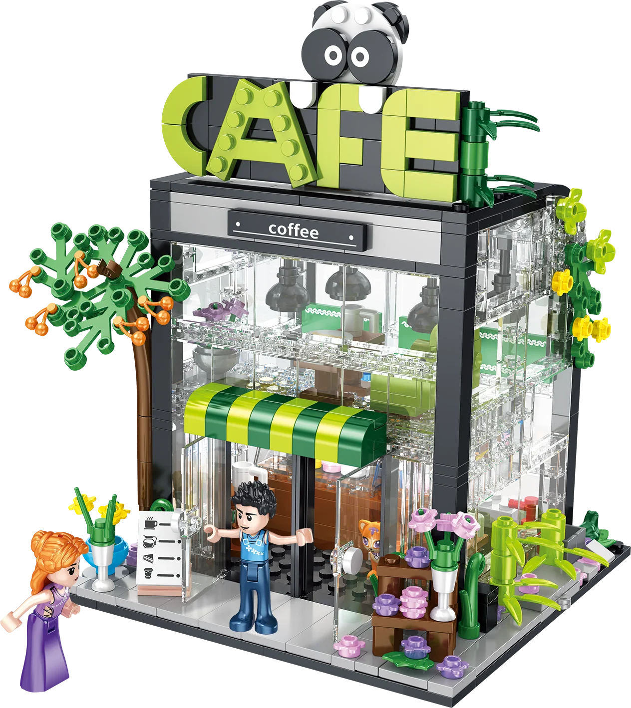 Серия FC8502 Street View City Drink Coffee Пицца быстрого приготовления Модель магазина обуви Круглосуточные магазины Набор строительных блоков Игрушки для детей . ' - ' . 0