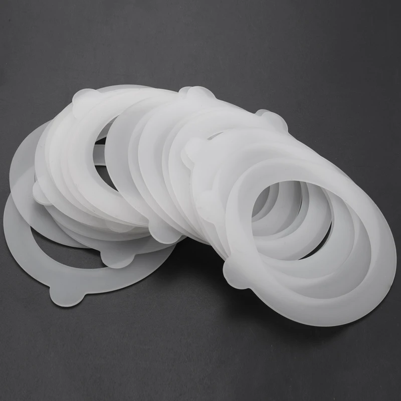 40 Шт силиконовых сменных прокладок, герметичных силиконовых уплотнительных колец, подходит для обычных консервных банок с горлышком . ' - ' . 1
