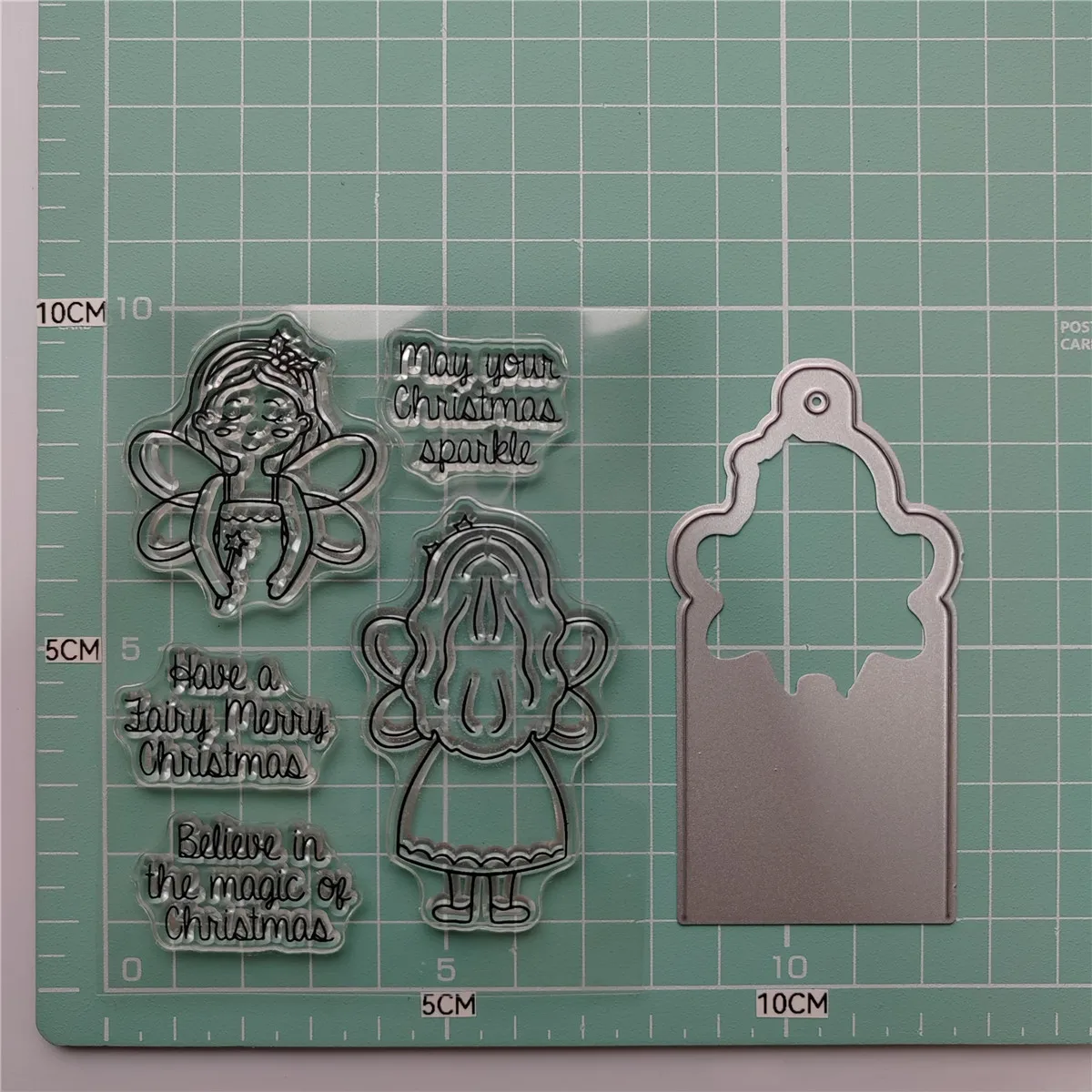DzIxY Elf Girl Прозрачные штампы и металлические штампы для изготовления открыток Набор прозрачных печатей Трафареты для тиснения бумаги Поделки . ' - ' . 1