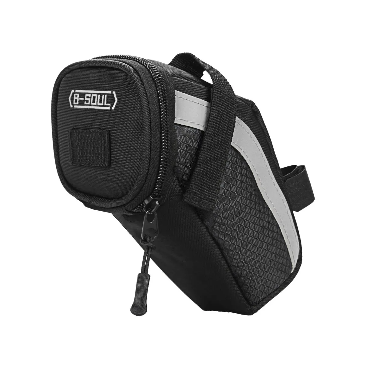 Велосипедная седельная сумка объемом 1 л для небольшого хранения, черная Задняя сумка для велосипедного сиденья, набор аксессуаров, инструмент, светоотражающие аксессуары для велоспорта . ' - ' . 2