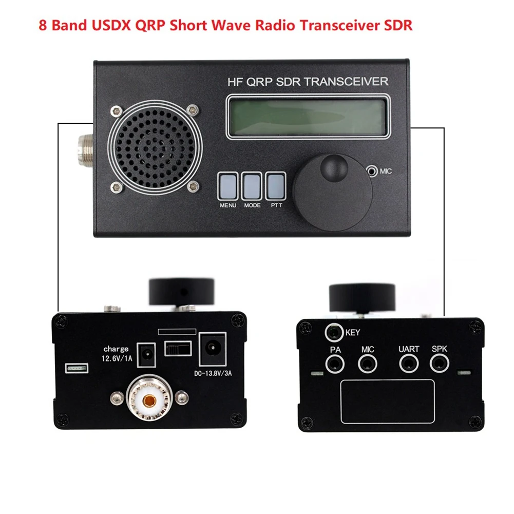 Коротковолновый приемопередатчик USDX QRP + Mini-ANT 20 Вт QRP полнодиапазонная КВ антенна, 8-полосный SSB/QRP приемопередатчик, штепсельная вилка США . ' - ' . 2