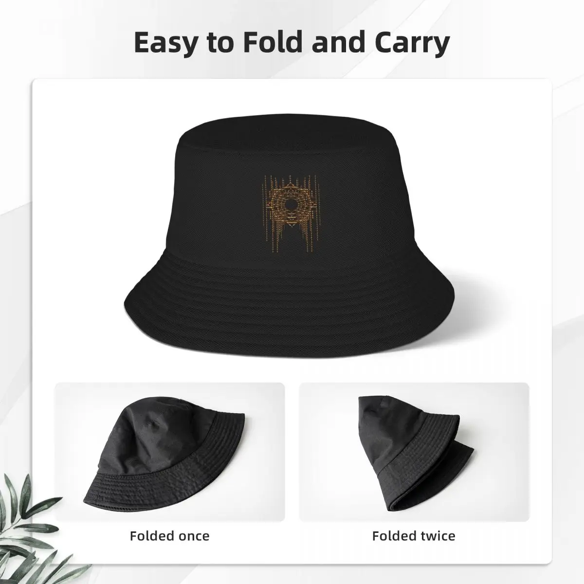 Новый элегантный винтажный дизайн в стиле ар-деко на черном фоне с мерцающим золотом, панама, рыбацкие кепки, милая женская кепка для мужчин . ' - ' . 2