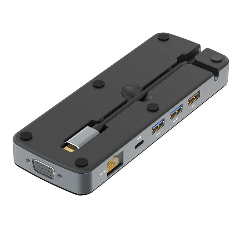 13 В 1 MST USB C концентратор Type-C для подключения к двойному 4K-совместимому VGA-адаптеру Gigabit Ethernet, беспроводной станции быстрого зарядного устройства . ' - ' . 3
