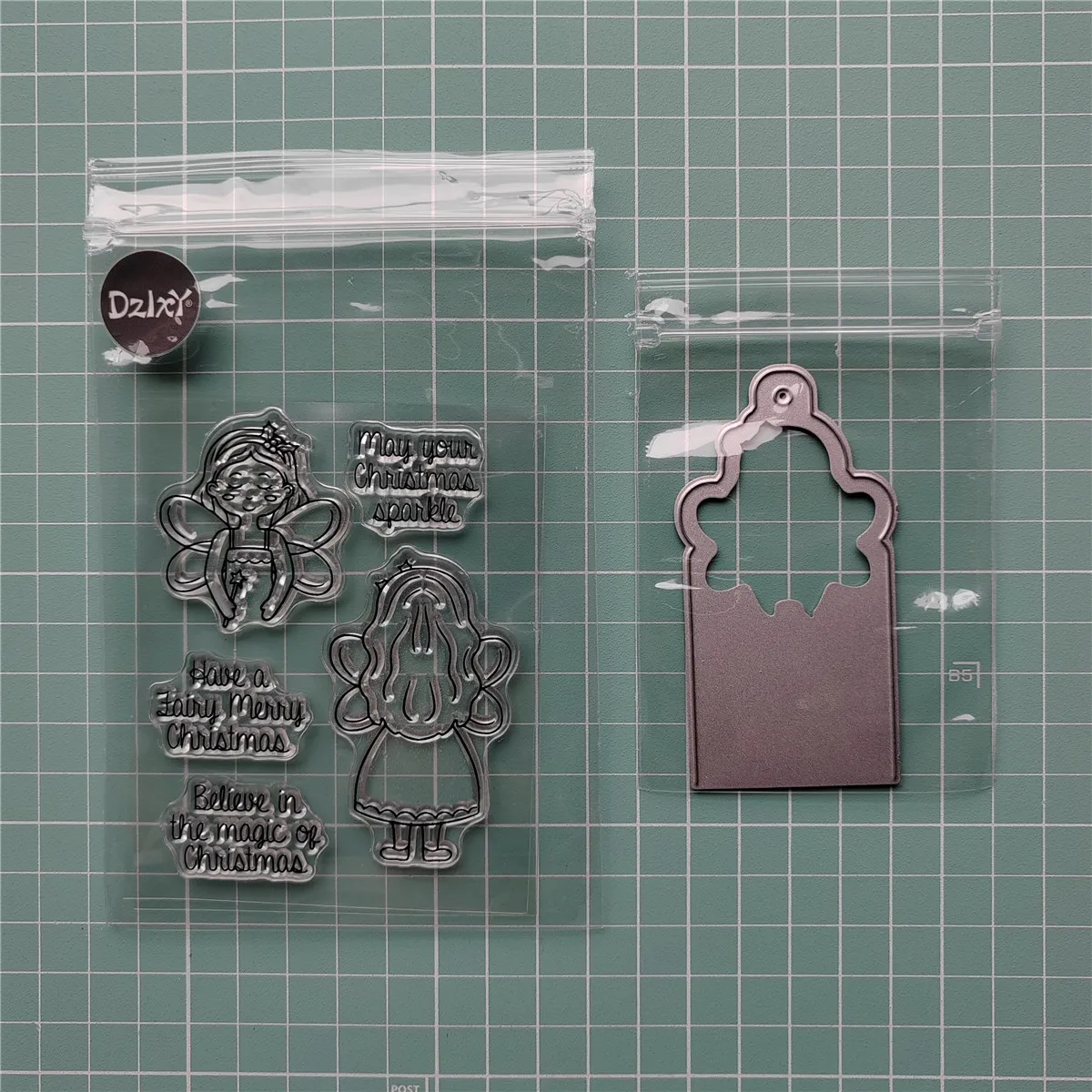 DzIxY Elf Girl Прозрачные штампы и металлические штампы для изготовления открыток Набор прозрачных печатей Трафареты для тиснения бумаги Поделки . ' - ' . 3