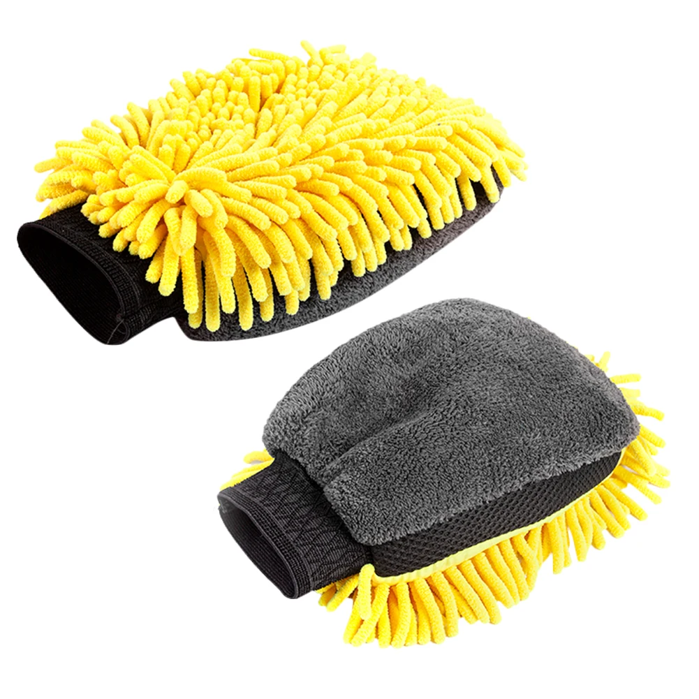 Перчатки для чистки автомобиля Синие Желтые оранжевые Перчатки для чистки автомобиля Прочные моющиеся автомобильные перчатки для чистки автомобильных аксессуаров . ' - ' . 3