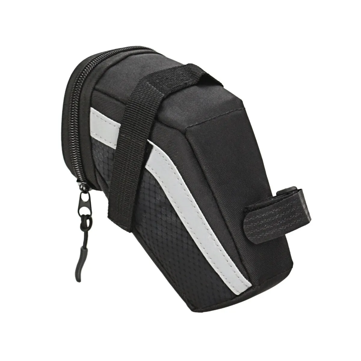Велосипедная седельная сумка объемом 1 л для небольшого хранения, черная Задняя сумка для велосипедного сиденья, набор аксессуаров, инструмент, светоотражающие аксессуары для велоспорта . ' - ' . 4
