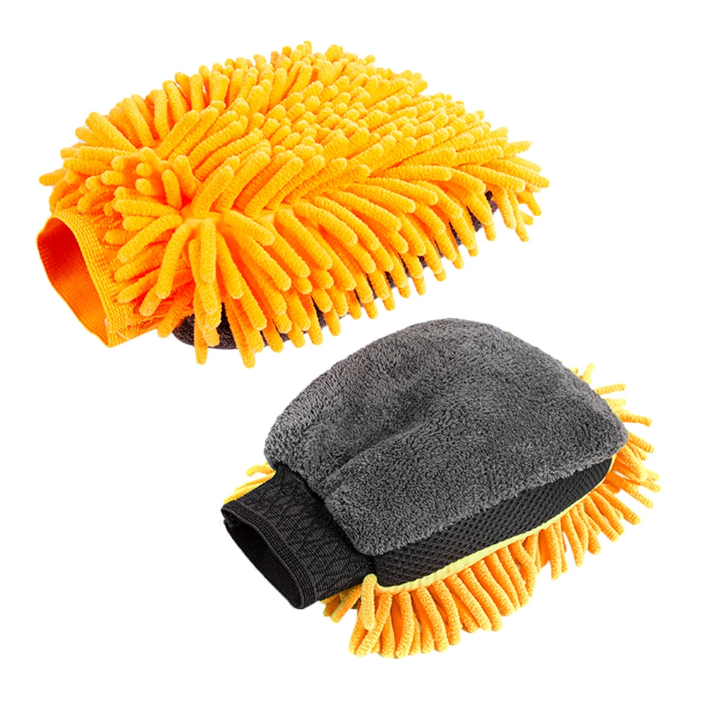 Перчатки для чистки автомобиля Синие Желтые оранжевые Перчатки для чистки автомобиля Прочные моющиеся автомобильные перчатки для чистки автомобильных аксессуаров . ' - ' . 4