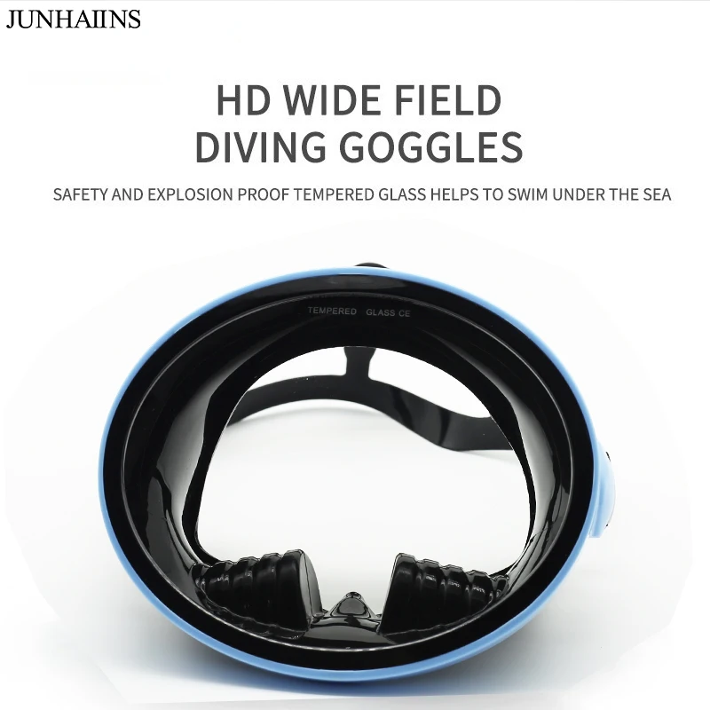 Профессиональные маски для дайвинга JUNHAIINS, наборы для подводного плавания для мужчин, силиконовые юбки для взрослых, очки для дайвинга с защитой от запотевания, снаряжение для подводного плавания . ' - ' . 4