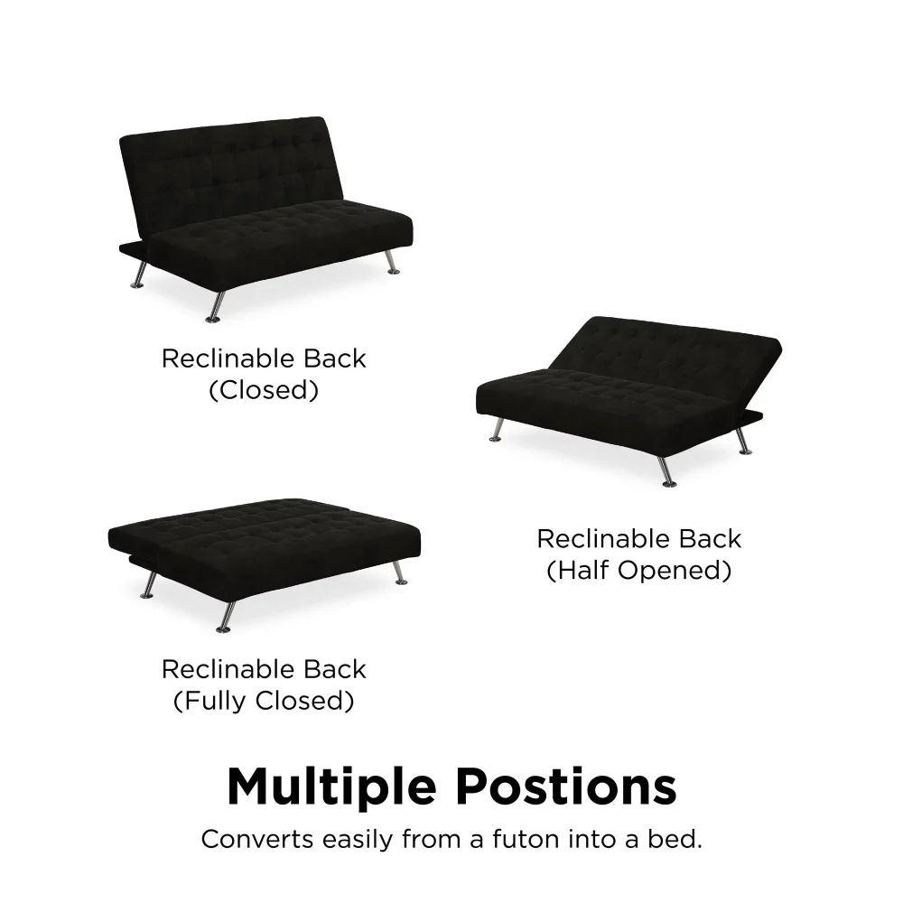DHP Milo Детский диван-футон, мебель для гостиной, диваны, Черный . ' - ' . 5