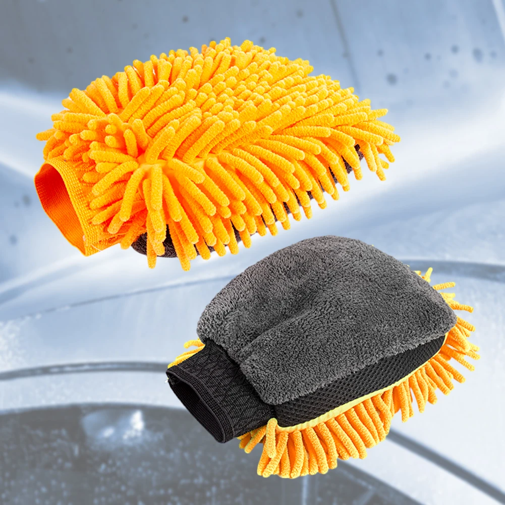 Перчатки для чистки автомобиля Синие Желтые оранжевые Перчатки для чистки автомобиля Прочные моющиеся автомобильные перчатки для чистки автомобильных аксессуаров . ' - ' . 5