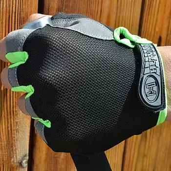1 Пара спортивных перчаток Унисекс Противоскользящие Перчатки Унисекс Силиконовые Впитывающие пот Противоскользящие Ударопрочные перчатки для фитнеса