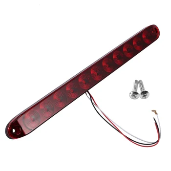 1шт красная 15-дюймовая 11-светодиодная световая панель Стоп-поворот Хвост 3-й Стоп-сигнал Идентификация грузового прицепа ID Bar Водонепроницаемый