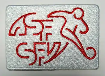 2 шт./лот Футбол Логотип Национальной сборной Швейцарии по футболу на нашивке Aufnaeher Аппликация Buegelbild с вышивкой
