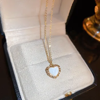 2023 Новое Корейское Изысканное Ожерелье с подвеской Love Модное Элегантное Милое Ожерелье Женские украшения