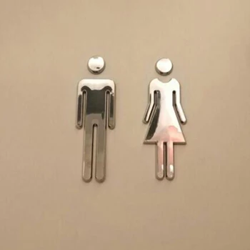 3D DIY Женский и мужской знак на двери туалета, Ванная Комната, туалет, Дверной знак для двери туалета, Наклейка на стену, декор, Съемный