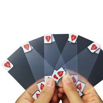 3X Креативных прозрачных пластиковых водонепроницаемых игральных карт Poker Novelty Poker Index