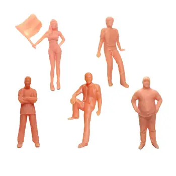 5 штук, набор фигурок 1/64, Миниатюрные люди для миниатюрной сцены, песочный столик