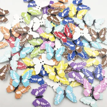 50шт смешанных деревянных пуговиц-бабочек для детского шитья/Baby Craft Mix Lots WB649