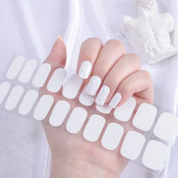 INS Гель для ухода за ногтями без лампы для выпечки, наклейка для ногтей на 20 пальцев, полная паста, 3D-пленка для ногтей, закаленное покрытие для ногтей