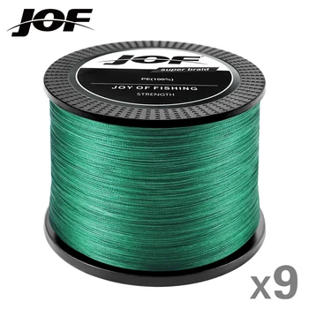 JOF 9 Нитей плетеной полиэтиленовой лески Multifilament 500M Carp Japanese Wire Fly Аксессуары для морской рыбалки