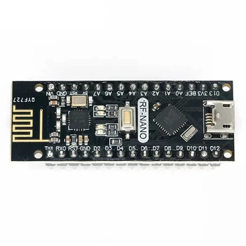 RF-Nano для Arduino Nano V3.0, плата Micro USB Nano ATmega328P QFN32 5V 16M CH340, интегрирует беспроводную связь NRF24l01 + 2.4G