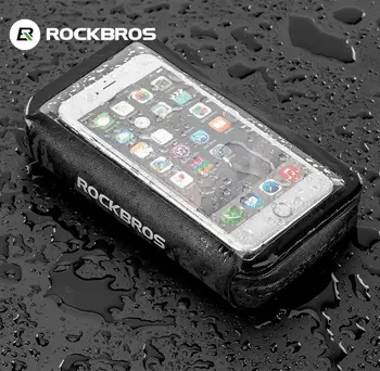 ROCKBROS сумка для мобильного телефона с сенсорным экраном, водонепроницаемый кошелек, сумка для карт, велосипедная сумка, сумка для смены ключей, портативная небольшая сумка для подвешивания AS-049