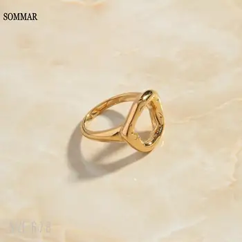 SOMMAR fashion 2023 НОВИНКА!! Позолоченный размер 6 7 8 Девичьих обручальных колец Alien hollow ring ring men wedding
