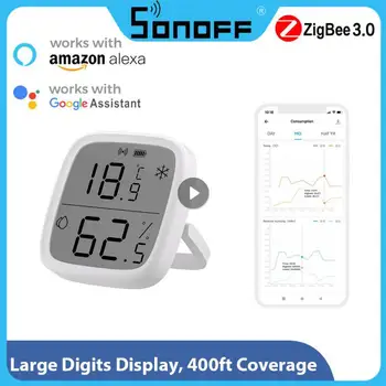 SONOFF SNZB-02D Умный Датчик температуры И Влажности Zigbee С Большим ЖК-дисплеем Для Удаленного Мониторинга ZIGBEE Hub В режиме реального времени Через Alexa Google Home