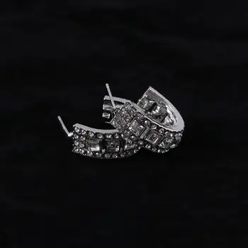 Блестящий круглый подарок, маленькие Женские серьги-кольца с цирконом в ароматическом стиле, Корейские серьги-гвоздики С-образной формы для женщин