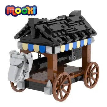 Военная осадная машина MOOXI средневековья, обучающая детская игрушка для детей, Подарочные блоки, Строительные кирпичи, Сборные детали MOC5048