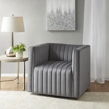 Вращающееся кресло Sikora Channel С хохолком, простое в сборке, мягкое и удобное для внутренней мебели гостиной, спальни
