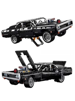 Высокотехнологичная автомобильная серия Doms Dodged Charger 42111 Модель Строительных блоков Super Car MOC Led Light Kit, Кирпичи, игрушки для мальчиков и детей