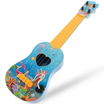 Детская гитара Детские музыкальные игрушки Инструментальная игрушка Мини-детская Гавайская гитара Пластиковая 12-струнная гитара из 12 струн
