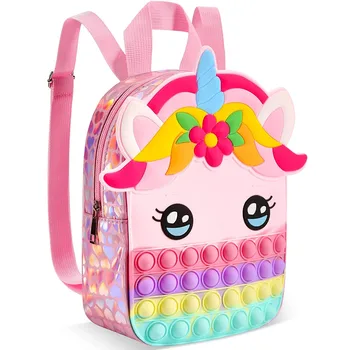 Детская школьная сумка Антистресс Подарок для девочек на день рождения Через плечо Поп-рюкзак Игрушки для детей Студенческие Милые сумки с пузырьками