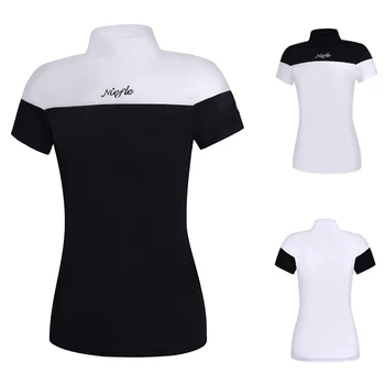 Женская летняя футболка для гольфа 2023 с коротким рукавом, быстросохнущая, впитывающая пот Спортивная Дышащая Эластичная Прочная Футболка с защитой от пота