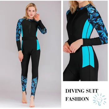 Женская одежда для дайвинга и серфинга, купальник для подводного плавания с длинным рукавом, Непромокаемое теплое эластичное снаряжение для водных видов спорта с защитой от царапин