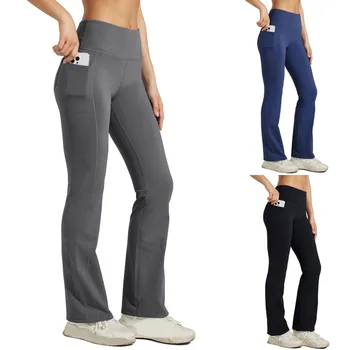 Женские брюки-клеш Shark Pants, леггинсы, тонкие штаны для йоги, женские брюки с высокой талией и широкими штанинами, спортивные брюки-клеш для спортзала, танцевальные брюки