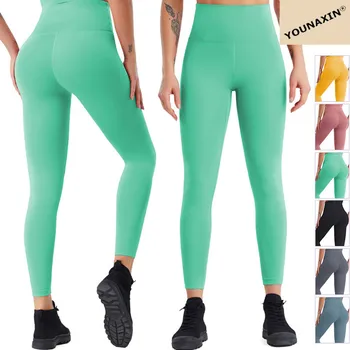 Женские штаны для йоги с базовым слоем, колготки с высокой талией, подтягивающие бедра, Быстросохнущие Женские Спортивные брюки для бега, тренировки для фитнеса