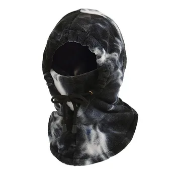 Зимняя Женская Мужская флисовая теплая лыжная шапочка для пеших прогулок и велоспорта, спортивная маска, термошлемка