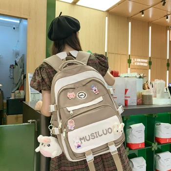 Изготовленная на заказ холщовая дорожная сумка Рюкзак в корейском стиле колледжа Детская школьная сумка Рюкзак для отдыха на открытом воздухе Рюкзак для путешествий