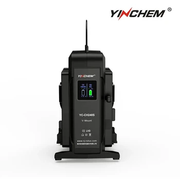Интеллектуальное Двухканальное зарядное Устройство YinChem YC-CH240S/A мощностью 200 Вт, Быстрое Зарядное Устройство с ЖК-экраном, портативное и легкое