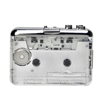 Кассетный Проигрыватель D0UA Портативный Магнитофон в формате Mp3 С Полностью Прозрачным Корпусом и портом USB / Type-C Кассетный Магнитофон В формате MP3