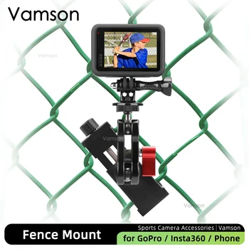 Крепление для смартфона Vamson для Gopro Insta360 DJI Action Кронштейн Держатель камеры телефона для записи Бейсбола софтбола футбола