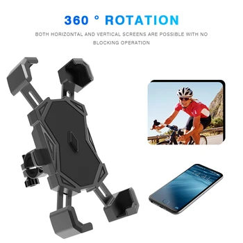 Кронштейн подставки для мобильного телефона с регулировкой на 360 градусов для велосипеда Электронный велосипед мотоцикл Противоударная подставка для держателя телефона