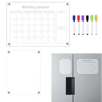 Магнитная доска, Акриловая доска для составления плана, Магнитные Календари для холодильника, Магнитная доска для сухого стирания в холодильнике для дома на стене