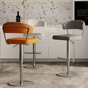 Металлические барные стулья Офисный туалетный столик Nordic Modern Барные стулья для ресторана на открытом воздухе Sgabello Cucina Библиотечная мебель YN50BC