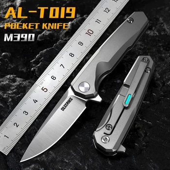 Мини-складной нож T019 TC4 Ручка из титанового сплава, лезвие M390, Портативный карманный нож EDC, Инструменты для самообороны на открытом воздухе, подарок